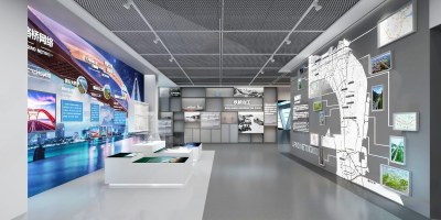 现代交通路网展厅3D模型下载